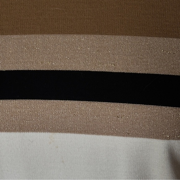 Banana Republic Dress Women’s Size 4 Black, White, Gold Striped - Picture 9 of 11